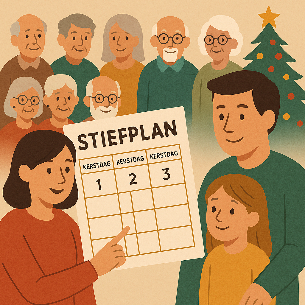 Hoe ga je met een samengesteld gezin goed de kerstdagen in? Denk eens aan het opstellen van een stiefplan van Baijer Mediation